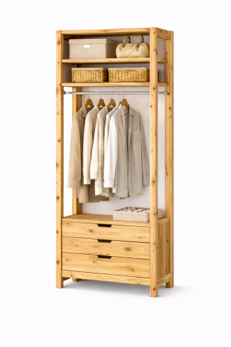 Moduł mieszany – półki + drążek + szuflady - do garderoby - Poznań.png