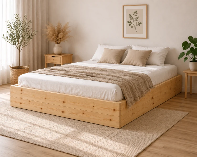 Łóżko drewniane z litej sosny – model Loft Box.png